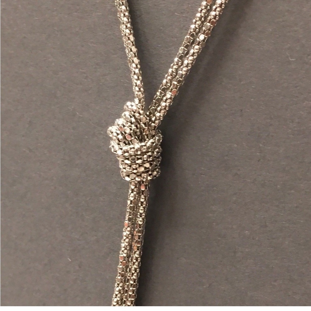 SILPADA .925 Sterling silver sparkly “Forget Me Knot” necklace N1497 - Picture 3 of 8